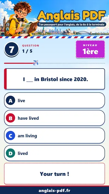 QCM anglais 1ère en vidéo : Choisir le bon temps
