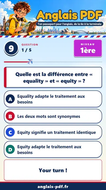 QCM anglais 1ère en vidéo : Diversité et inclusion