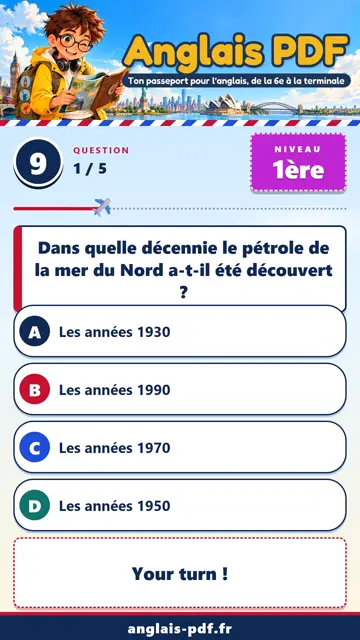 QCM anglais 1ère en vidéo : Les énergies en Écosse
