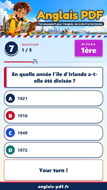 QCM anglais 1ère en vidéo : La frontière irlandaise