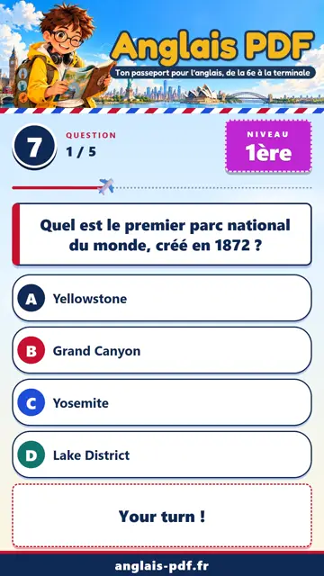 QCM anglais 1ère en vidéo : L’homme et la nature