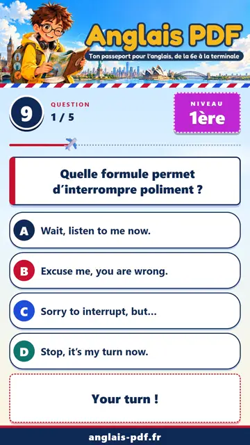 QCM anglais 1ère en vidéo : Interaction orale et débat