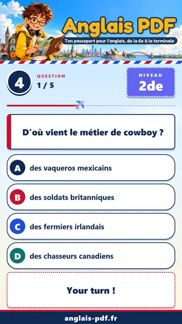 QCM anglais 2de en vidéo : Créer et recréer