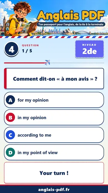 QCM anglais 2de en vidéo : Écrire un texte argumenté