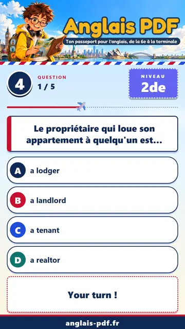 QCM anglais 2de en vidéo : Logement et classes sociales