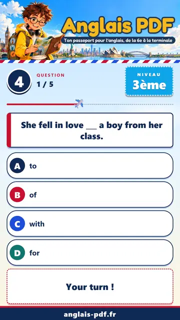 QCM anglais 3ème en vidéo : Amour, amitié et rencontres