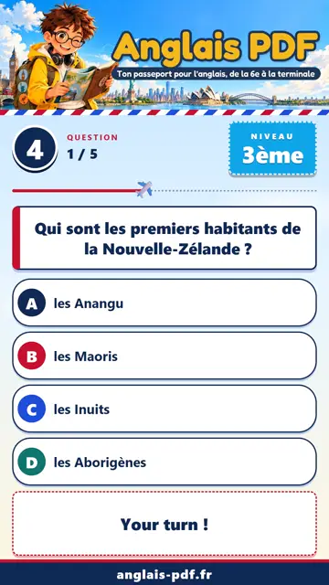 QCM anglais 3ème en vidéo : Australie et Nouvelle-Zélande