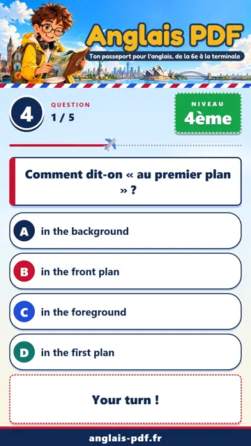 QCM anglais 4ème en vidéo : Décrire une image