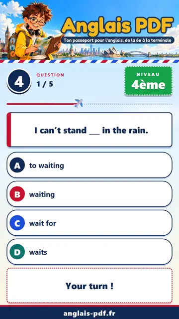 QCM anglais 4ème en vidéo : Émotions et sentiments