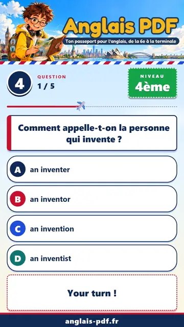 QCM anglais 4ème en vidéo : Inventions et innovations