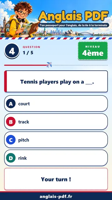 QCM anglais 4ème en vidéo : Le sport et la société