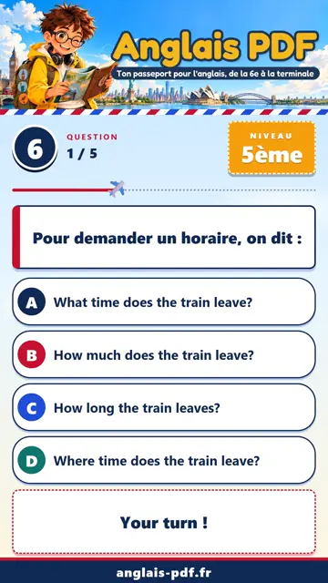 QCM anglais 5ème en vidéo : Dialoguer et transmettre
