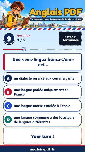 QCM anglais Terminale en vidéo : Enjeux de la communication