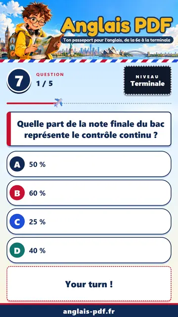 QCM anglais Terminale en vidéo : Évaluation et attestation